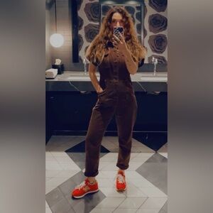 Free People Chocolate Brown Jumpsuit